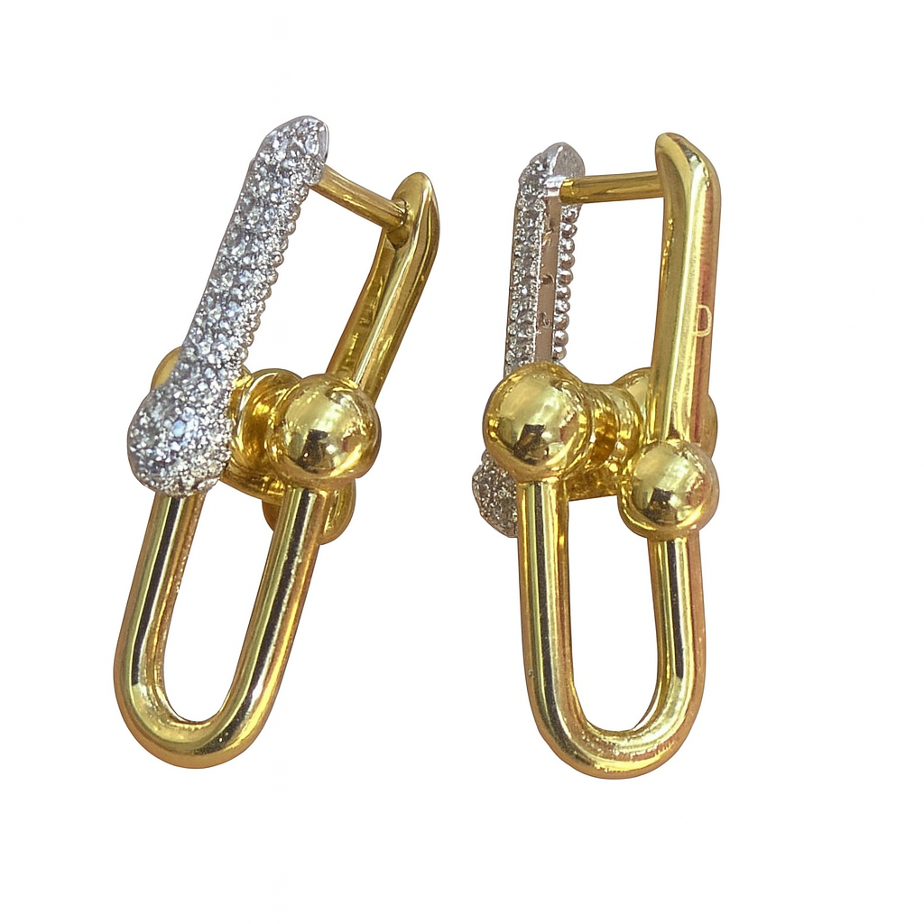 18K Real Gold Drop Earrings| 4.61 grams