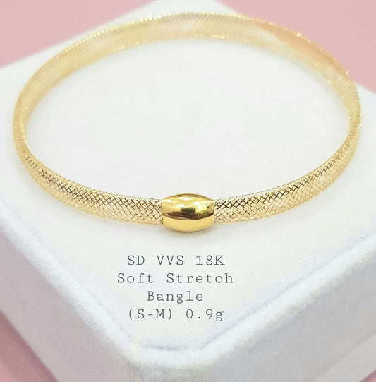18K Soft Stretch Bangle| 0.9 grams